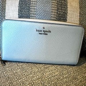 Large Pale Blue Kate Spade wallet